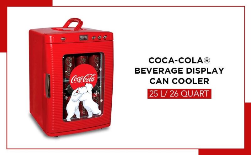 Coca-Cola Polar Bear 28 Can Cooler/Warmer 12V DC 110V AC Mini Fridge Red - Image 9