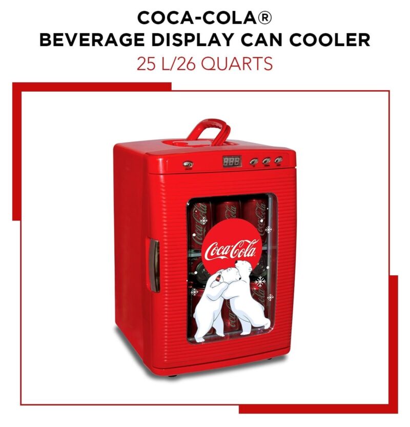 Coca-Cola Polar Bear 28 Can Cooler/Warmer 12V DC 110V AC Mini Fridge Red - Image 7