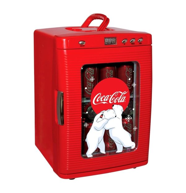 Coca-Cola Polar Bear 28 Can Cooler/Warmer 12V DC 110V AC Mini Fridge Red