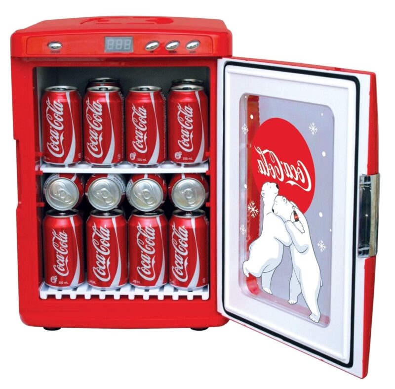 Coca-Cola Polar Bear 28 Can Cooler/Warmer 12V DC 110V AC Mini Fridge Red - Image 2