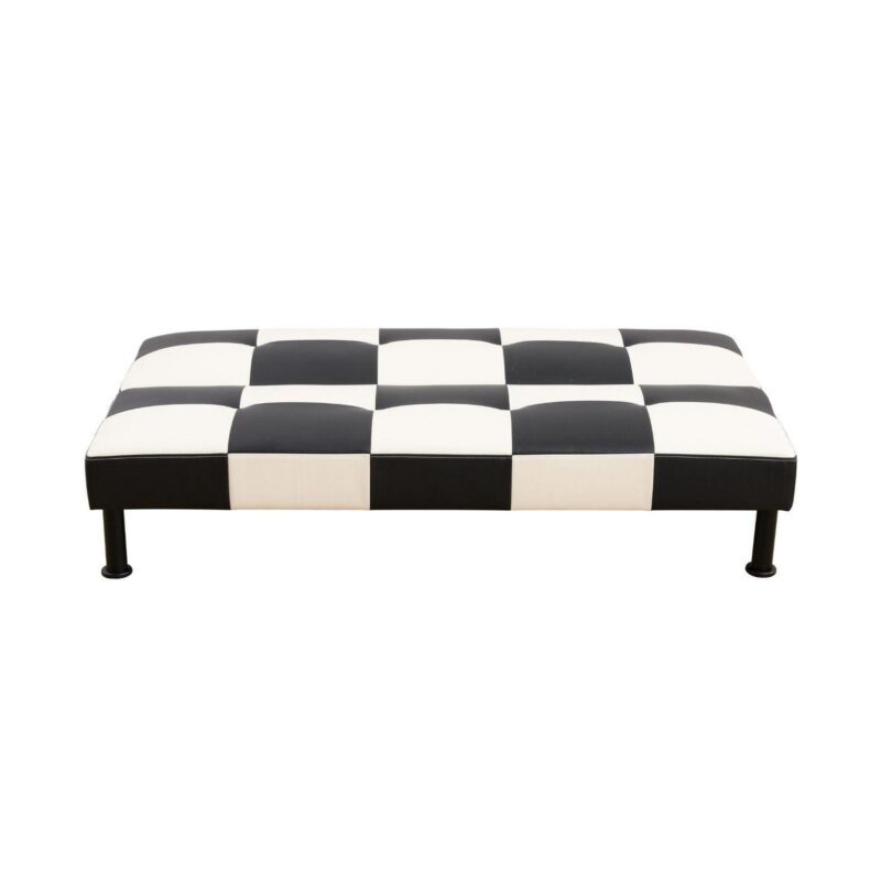 Convertible Futon Sofa Bed Leather Loveseat Adjustable Sleeper Sofa Couch for Living Room Small Apartment,White - Image 6