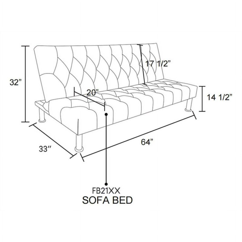 Convertible Futon Sofa Bed Leather Loveseat Adjustable Sleeper Sofa Couch for Living Room Small Apartment,White - Image 2