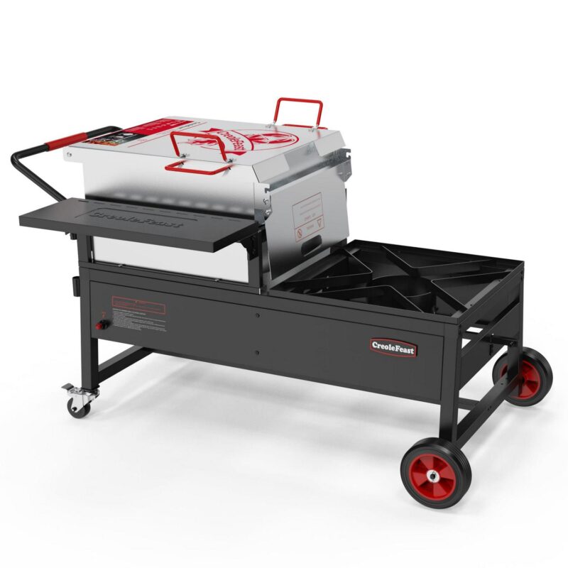 Creole Feast 90Qt Single Sack Crawfish Boiler and Cooker Combo, 135,000 BTU Stainless Steel Burner of Crawfish Boiler, 54,000 BTU Burner of Cooker - Image 2
