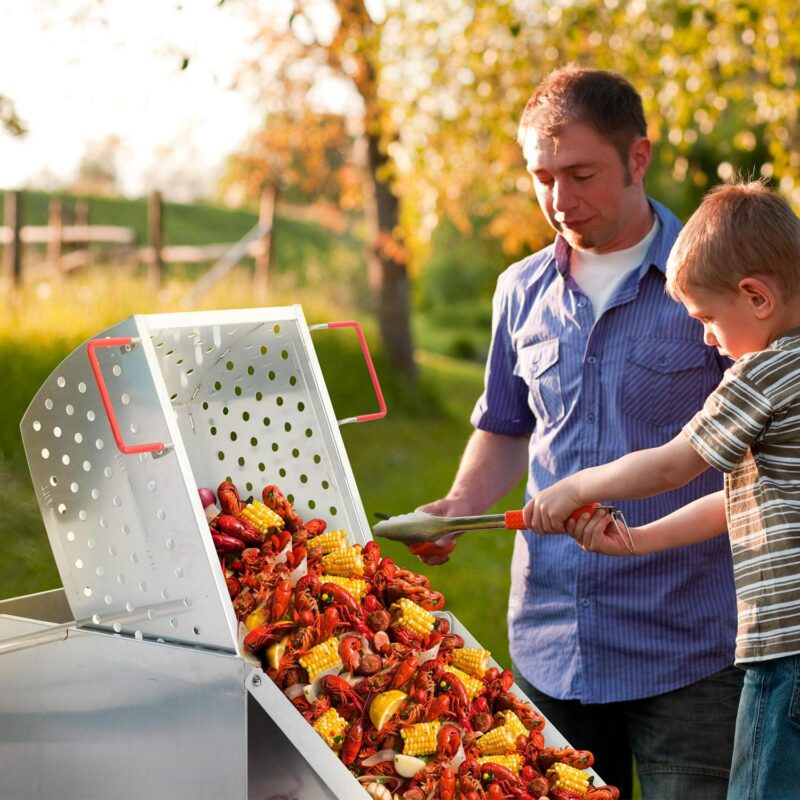 Creole Feast CFB3001 Single Sack Crawfish Seafood Boiler, Outdoor Stove Gas Cooker with Foldable Cylinder Bracket and Stainless Steel Stirring Paddle - Image 11