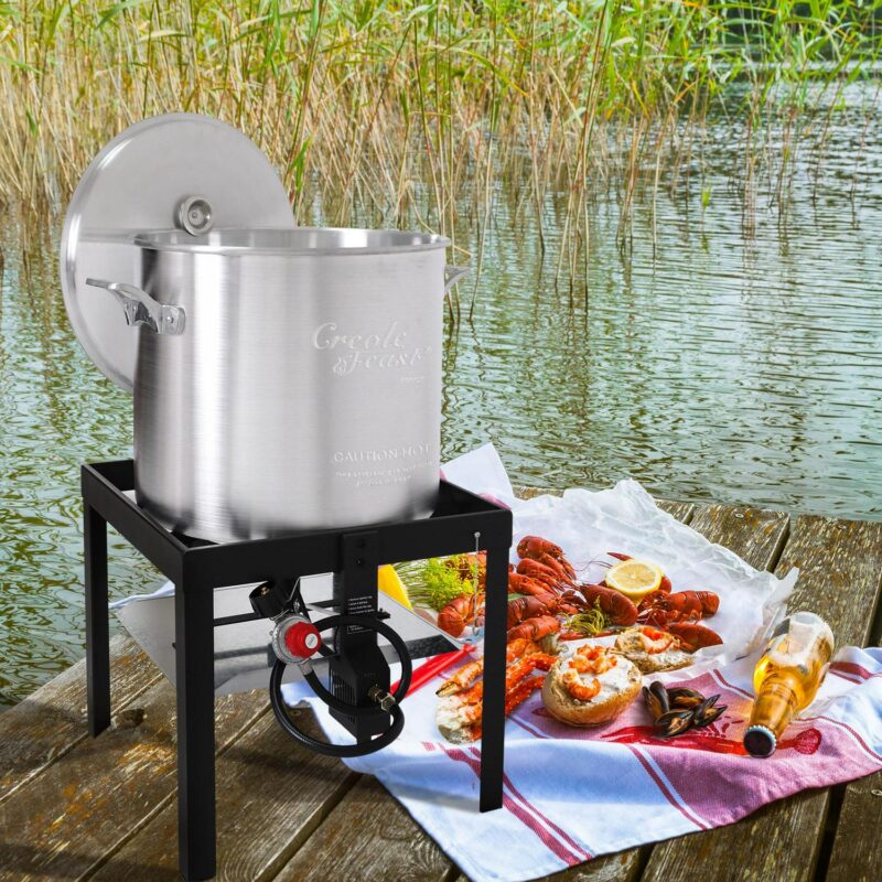 Creole Feast SBK1001, 100QT Gas Seafood Boiling Kit with Strainer for Large Gatherings - Image 12