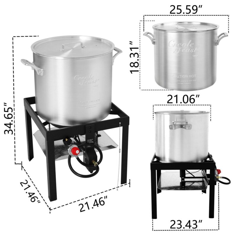Creole Feast SBK1001, 100QT Gas Seafood Boiling Kit with Strainer for Large Gatherings - Image 6