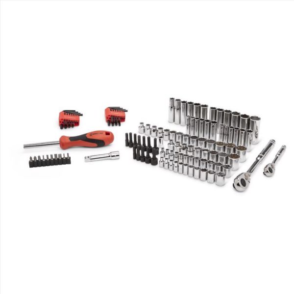 Crescent 1/4 and 3/8 in. drive Metric and SAE 6 and 12 Point Mechanic's Tool Set 121 pc.