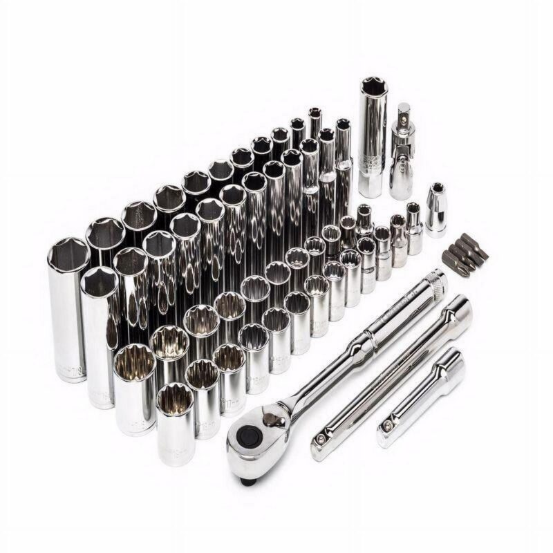 Crescent 52pc 3/8in Drive 6 and 12 Point Standard and Deep SAE/Metric Mechanics Tool Set - Image 2