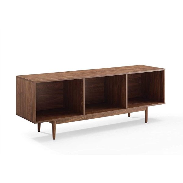 Crosley Adjustable Furniture Television Stand, Wood Walnut, 22.25  x 60  x 15.75 , 48.84 lbs