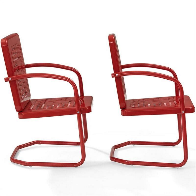 Crosley Bates Chair In Red (Set Of Two) - Image 3