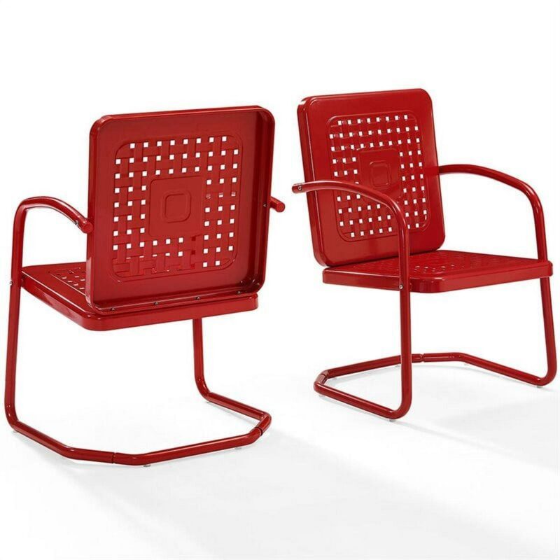 Crosley Bates Chair In Red (Set Of Two) - Image 4