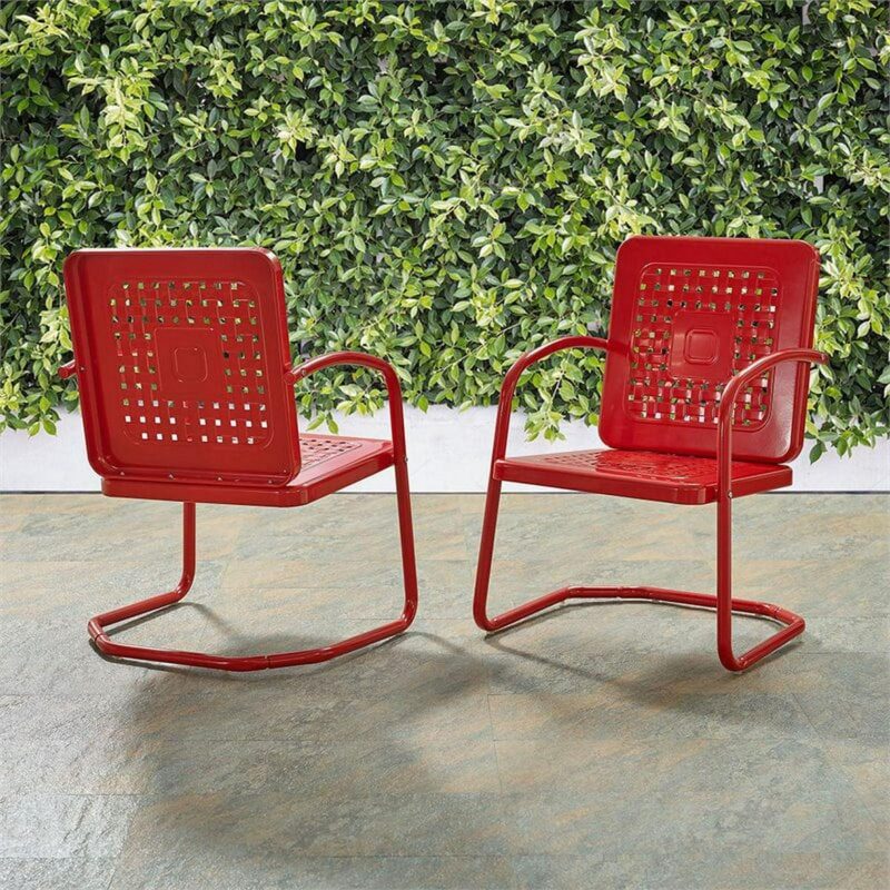 Crosley Bates Chair In Red (Set Of Two) - Image 11
