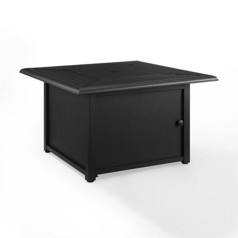 Crosley Furniture Dante Transitional Metal Outdoor Fire Table in Black - Image 10