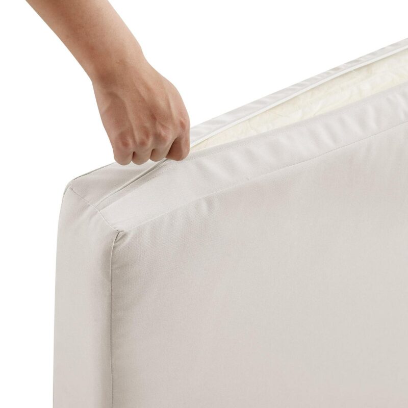 Crosley Furniture Granite Bay Fabric Outdoor Sofa in Cream White/Stone - Image 11