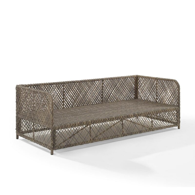 Crosley Furniture Granite Bay Fabric Outdoor Sofa in Cream White/Stone - Image 9