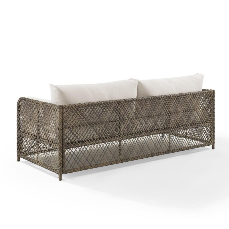 Crosley Furniture Granite Bay Fabric Outdoor Sofa in Cream White/Stone - Image 7