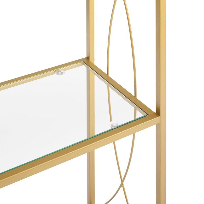 Crosley Furniture Helena Bookshelf with Glass Shelves, Bookcase Storage - Image 5