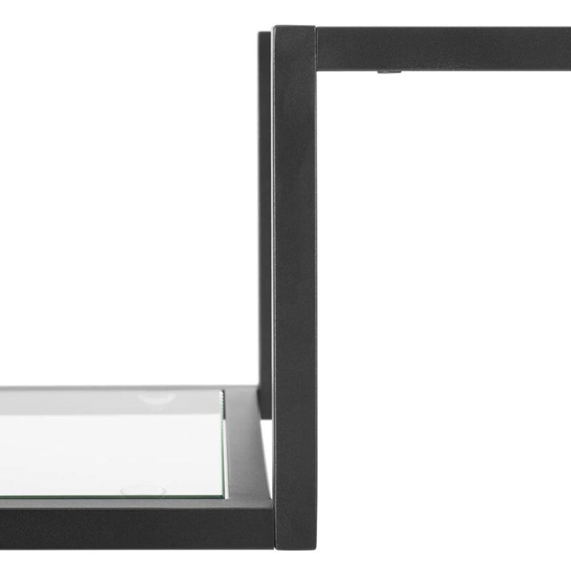 Crosley Furniture Sloane Metal and Glass Etagere in Matte Black - Image 3