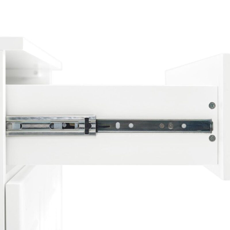 Crosley Furniture Stanton Traditional Wood/Metal Storage Bookcase in White - Image 5