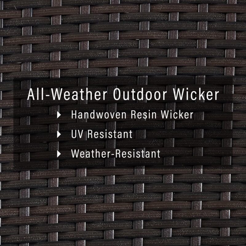 Crosley Palm Harbor Wicker Patio Chaise Lounge in Brown and Sand