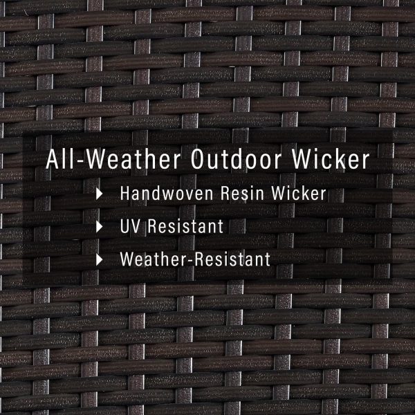 Crosley Palm Harbor Wicker Patio Loveseat in Brown and Gray