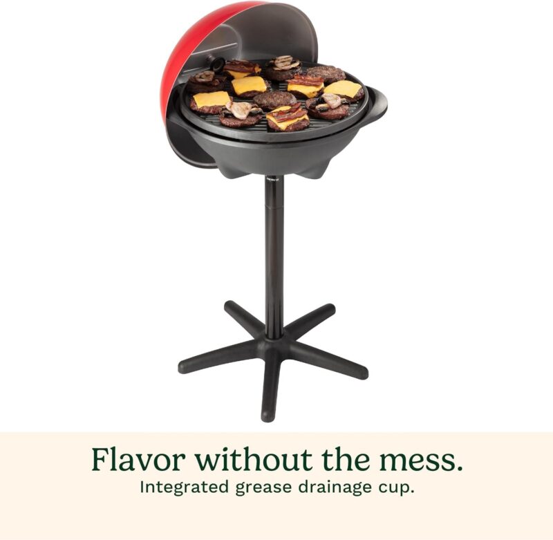 Cuisinart Indoor/Outdoor Electric Grill, 2-in-1 Portable BBQ with Non-Stick Cooking Surface, Electric Grill Outdoor with Adjustable Heat, Stand/Tabletop Options for Cookouts, Barbecues, Small Spaces - Image 4