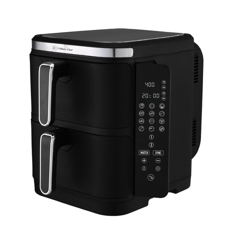 Culinary Chef, 11.6 Qt./10.4L Double Stack Digital Air Fryer, Black - Image 5