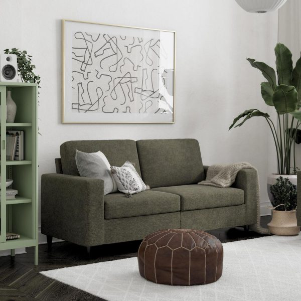 DHP Cooper 3 Seater Sofa, Gray Linen
