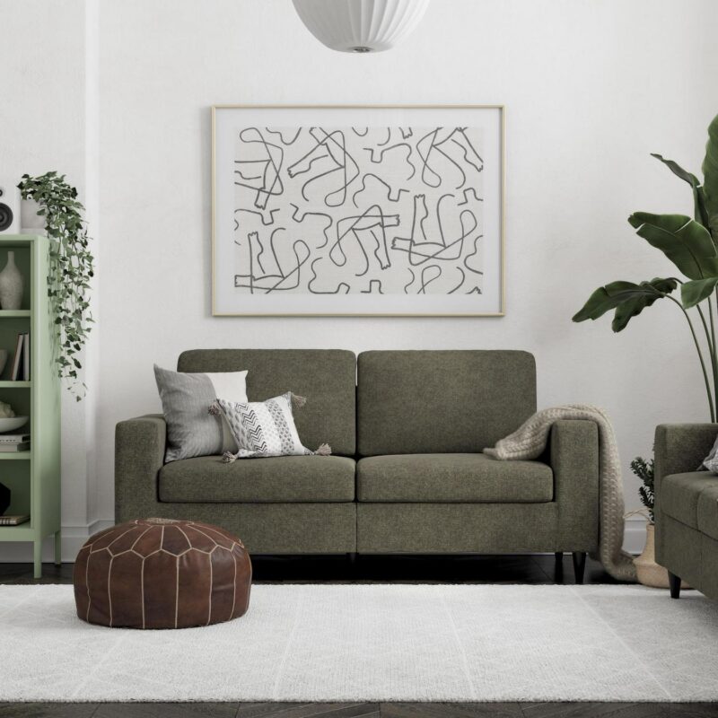 DHP Cooper 3 Seater Sofa, Gray Linen - Image 2