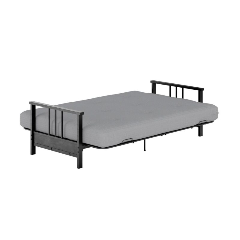DHP Harlow Full Metal Arm Futon with 6-Inch Thermobonded High Density Polyester Fill Herringbone Mattress - Image 12