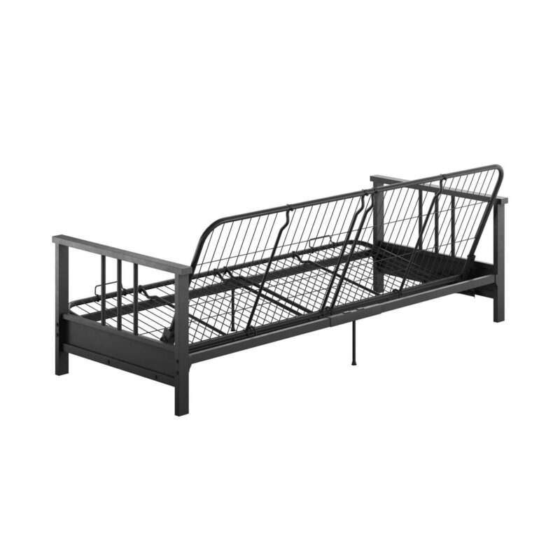 DHP Harlow Full Metal Arm Futon with 6-Inch Thermobonded High Density Polyester Fill Herringbone Mattress - Image 17