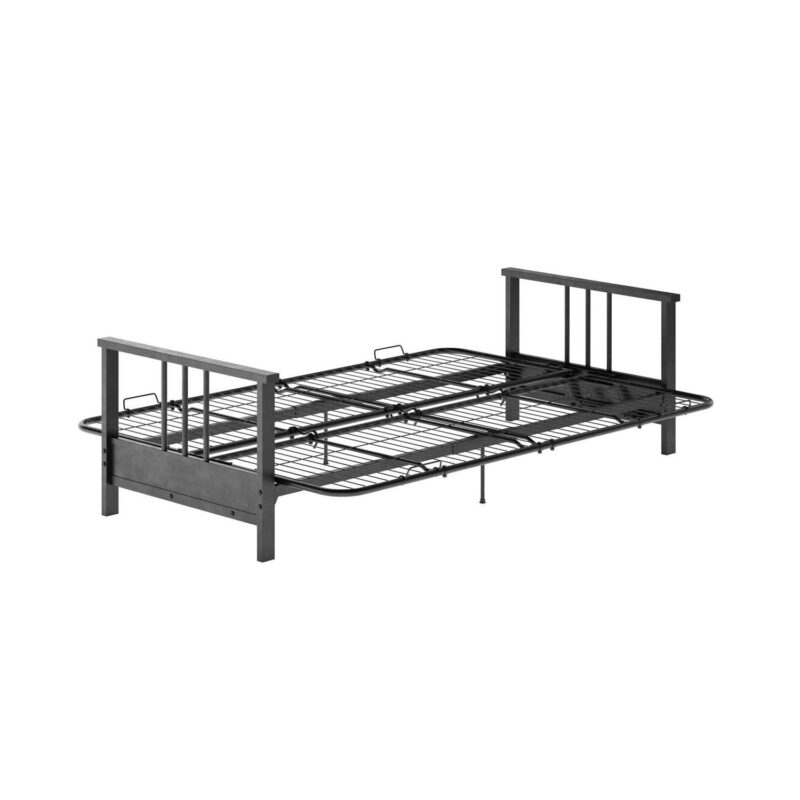 DHP Harlow Full Metal Arm Futon with 6-Inch Thermobonded High Density Polyester Fill Herringbone Mattress - Image 15