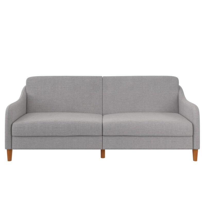 DHP Jasper Coil Futon, Light Gray Linen - Image 4