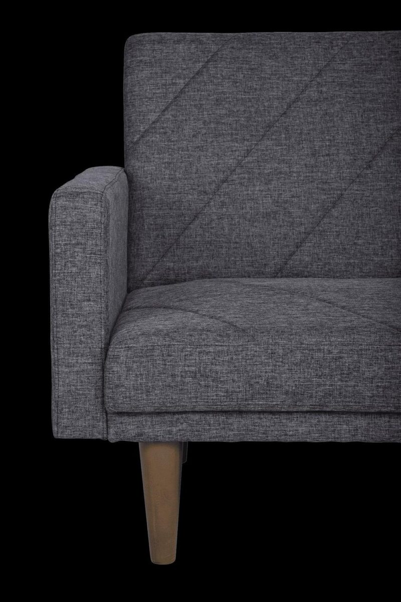 DHP Paxson Futon, Dark Gray Linen - Image 19