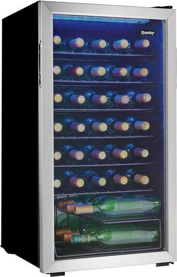 Danby 36 Bottle Free-Standing Wine Cooler in Stainless Steel (DWC036A1BSSDB-6)