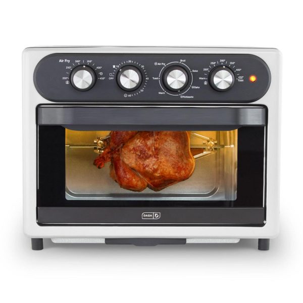 Dash Chef Series 7 in 1 Convection Air Fryer Oven With Non-Stick Fry Basket, Baking Pan and Rack, 23L, 1500 Watt