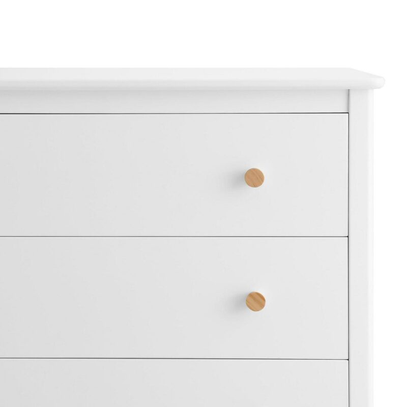 Delta Children Casey 3 Drawer Dresser with Interlocking Drawers, Bianca White/Natural - Image 9
