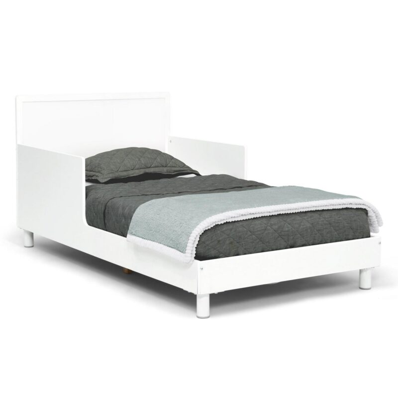 Delta Children Dreamer Toddler Bed (Choose from Dinosaur or Rainbow Headboard Stickers), Bianca White - Image 13