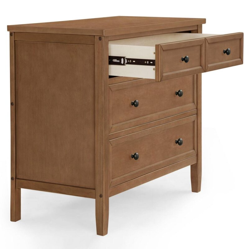Delta Children Epic 3 Drawer Dresser with Interlocking Drawers, Chestnut - Image 5