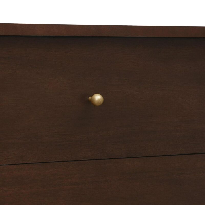 Delta Children Lily 3 Drawer Dresser with Interlocking Drawers, Walnut Espresso - Image 11