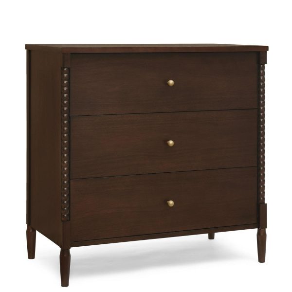 Delta Children Lily 3 Drawer Dresser with Interlocking Drawers, Walnut Espresso
