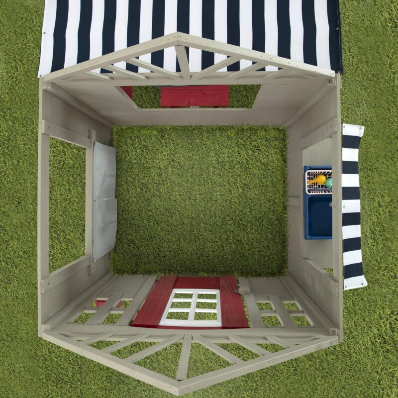 Delta Children MySize Deluxe Outdoor Playhouse with Play Sink with Running Water, Picnic Table and Mailbox a Premium Wooden Cedar Playhouse for Kids, Grey - Image 14