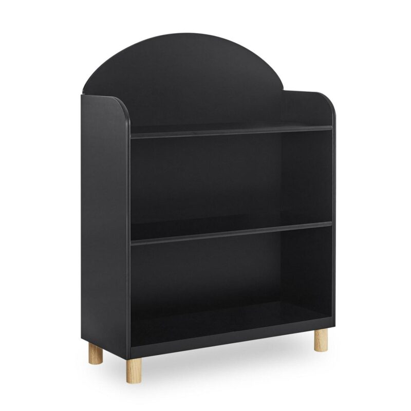 Delta Children Reese 3-Shelf Bookcase, Ebony/Natural - Image 4