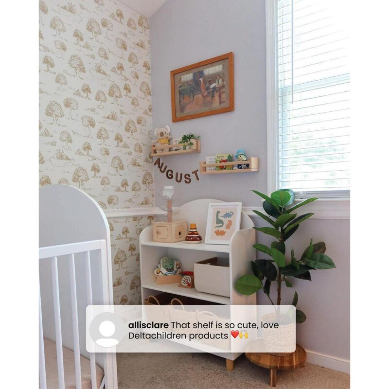 Delta Children Reese 3-Shelf Bookcase, Ebony/Natural - Image 7