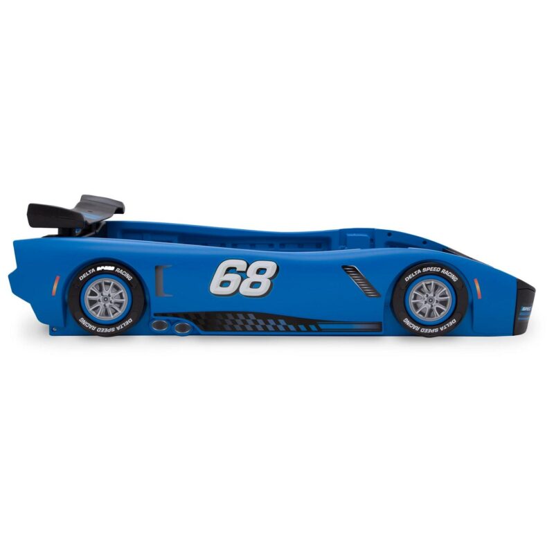 Delta Children Turbo Race Car Twin Bed, Blue - Image 4