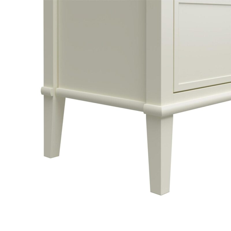 Desert Fields Eclectic Boho 6-Drawer Dresser, Soft White - Image 6