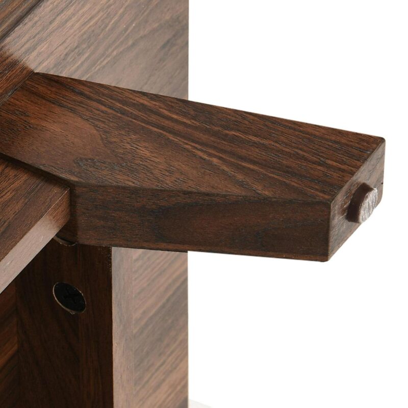 Dextrus LED TV Stand for TVs up to 65 inch, Farmhouse TV Entertainment Center Cabinet for Living Room, Walnut - Image 9