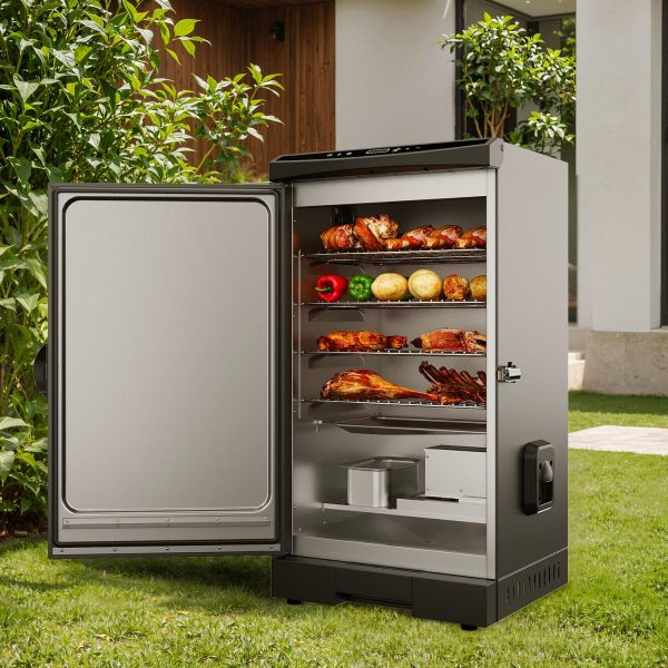 EAST OAK 725 Sq Electric Smoker, Jet Black