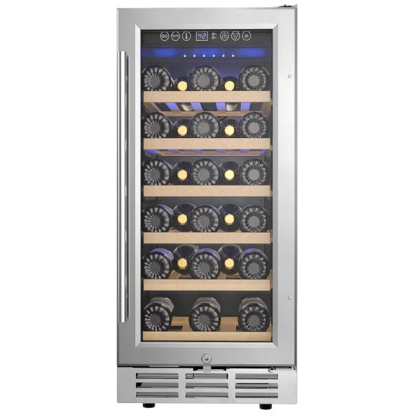 EUHOMY 3.6 Cu.ft. Undercounter Wine Fridge, Single Zone Wine Refrigerator, Freestanding Wine Chiller