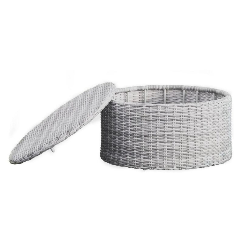 Elle Decor Vallauris Outdoor Coffee Table with Storage Grey - Image 5